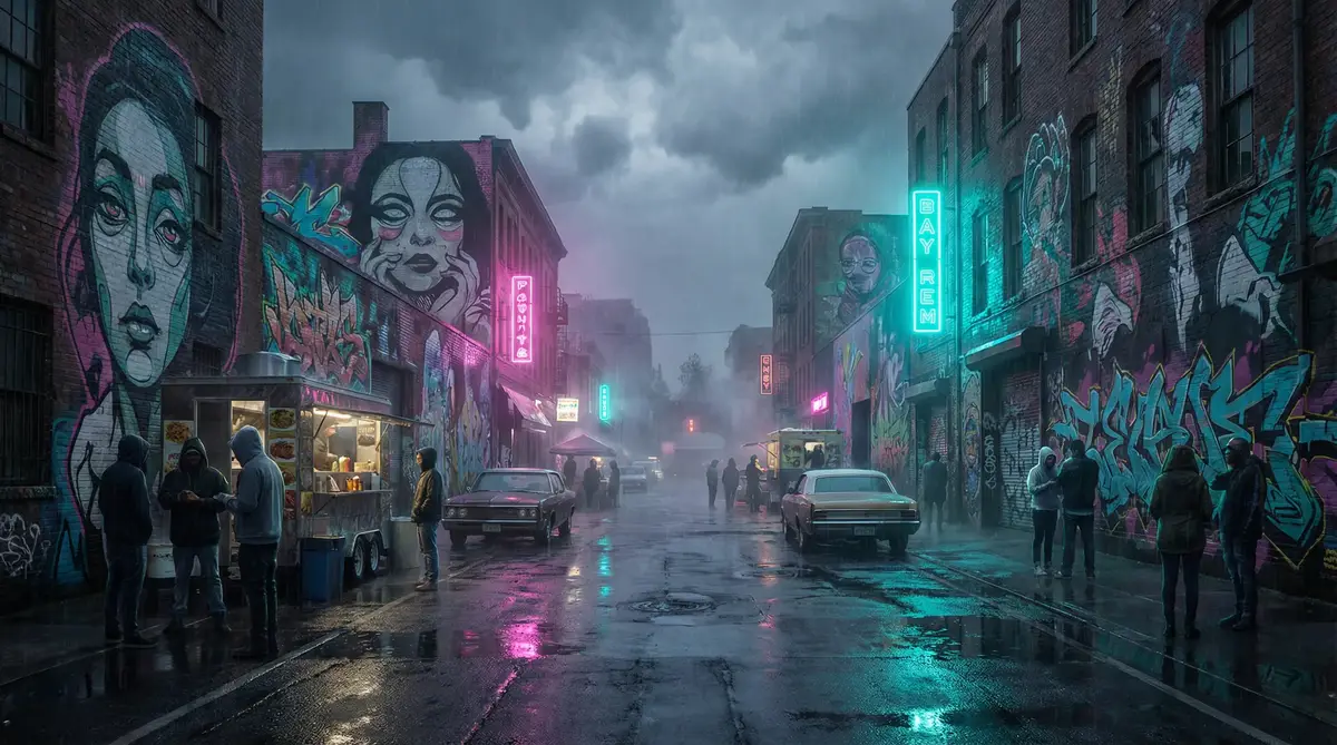 阿川阳志 - 雨夜壁画街